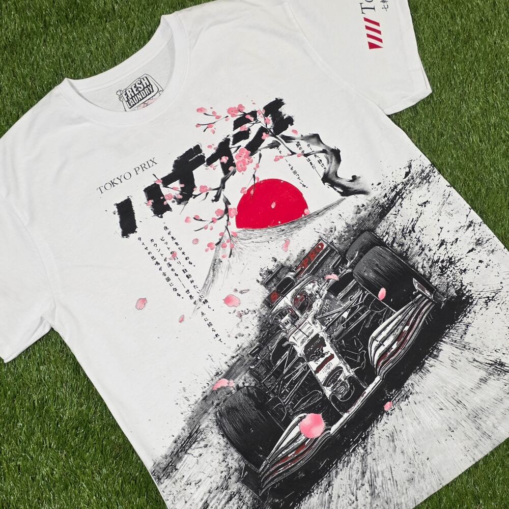 Fresh Laundry Sz XL Formula 1 Tokyo Prix Japan Crewneck Graphic T-Shirt Tee New